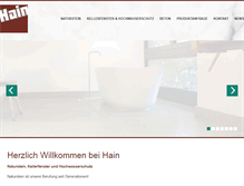 Tablet Screenshot of hain-naturstein.de